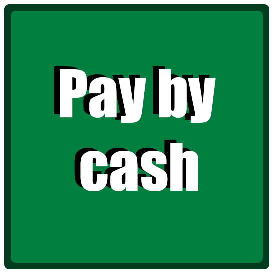 Pay by cash